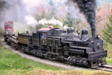 Shay Steam Locomotive Running at Cass Scenic Railroad